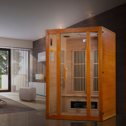 Golden Designs "Aspen" Dual Tech 2 person Low EMF FAR IR Sauna - MX-J206-02S