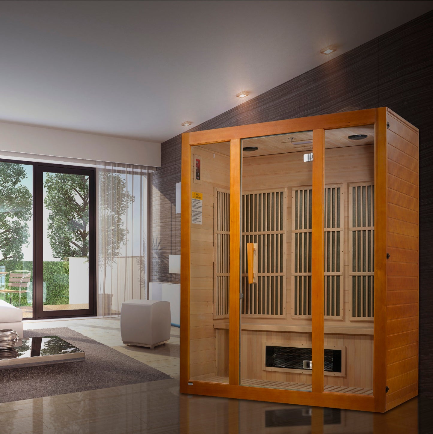 Golden Designs Dual Tech 3 person Low EMF FAR IR Sauna - MX-J306-02S