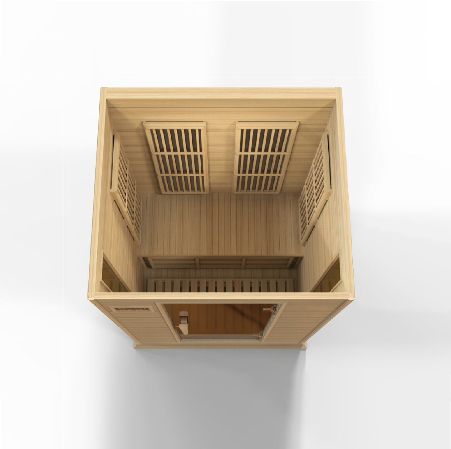 Golden Designs 2 Person Low EMF FAR IR Sauna  - MX-K206-01 Hemlock