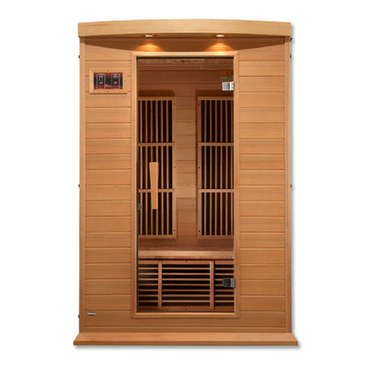 Golden Designs 2 Person Low EMF FAR IR Sauna  - MX-K206-01 Hemlock