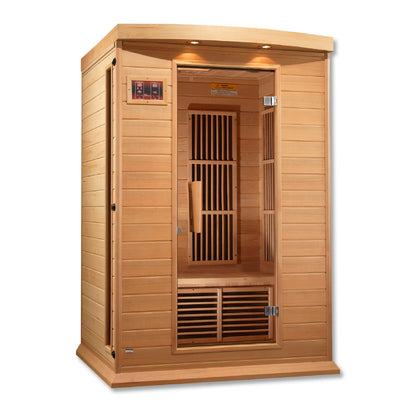 Golden Designs 2 Person Low EMF FAR IR Sauna  - MX-K206-01 Hemlock