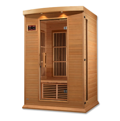 Golden Designs 2 Person Low EMF FAR IR Sauna  - MX-K206-01 Hemlock