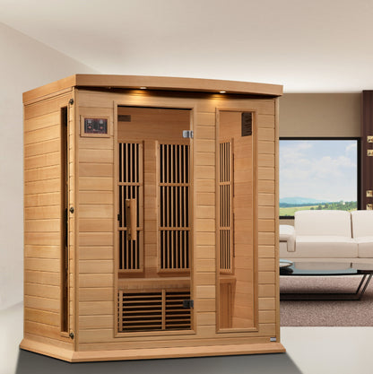 Golden Designs 3 Person Near Zero EMF FAR IR Sauna - MX-K306-01-ZF HEM