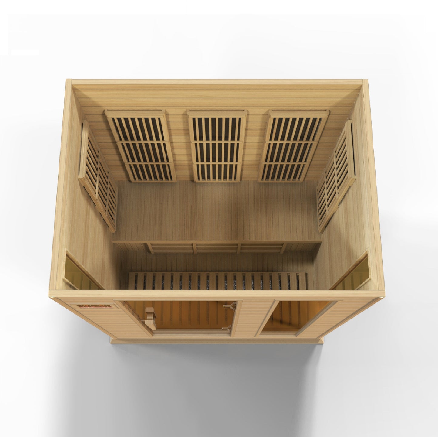 Golden Designs 3 Person Low EMF FAR IR Sauna  - MX-K306-01 Hemlock