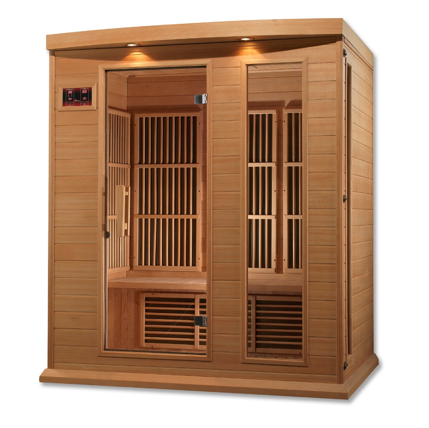 Golden Designs 3 Person Low EMF FAR IR Sauna  - MX-K306-01 Hemlock