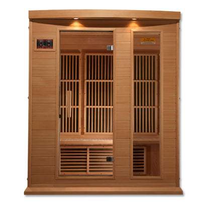 Golden Designs 3 Person Low EMF FAR IR Sauna  - MX-K306-01 Hemlock