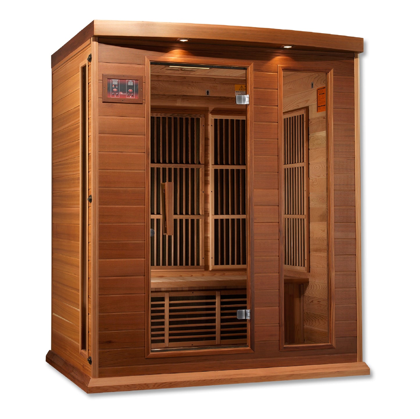 Golden Designs 3 Person Low EMF FAR IR Sauna - MX-K306-01 Red Cedar