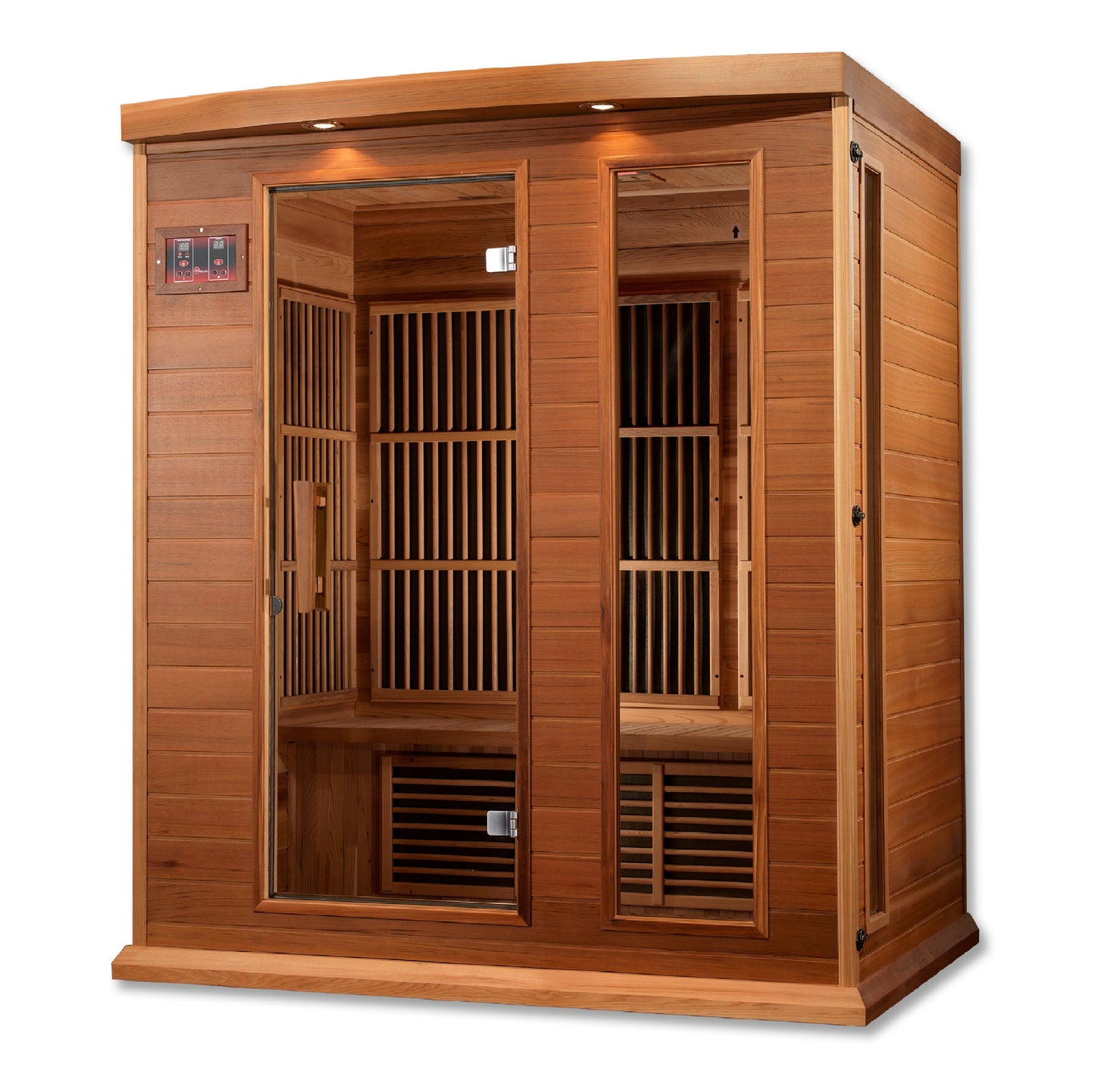 Golden Designs 3 Person Low EMF FAR IR Sauna - MX-K306-01 Red Cedar