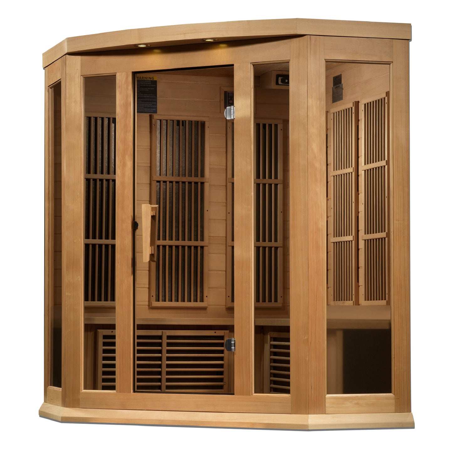 Golden Designs 3 Person Corner Near Zero EMF FAR IR Sauna - MX-K356-01-ZF HEM