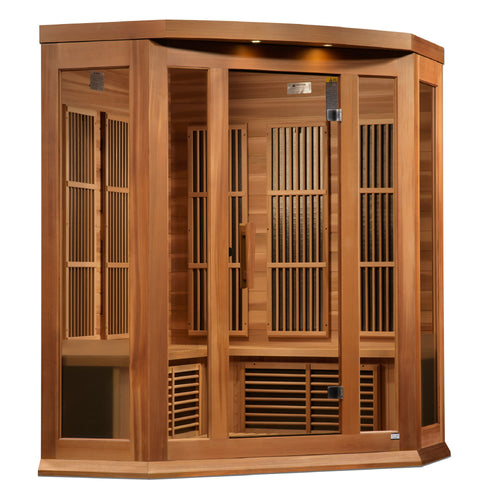 Golden Designs 3 Person Low EMF FAR IR Sauna - MX-K356-01 Red Cedar