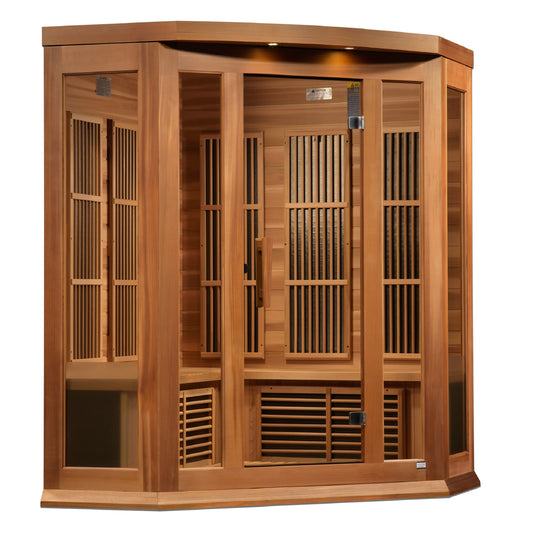Golden Designs 3 Person Low EMF FAR IR Sauna - MX-K356-01 Red Cedar
