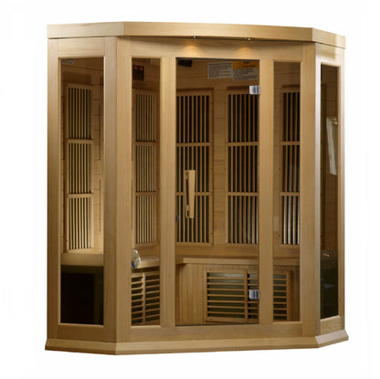 Golden Designs 3 Person Low EMF FAR IR Sauna (MX-K356-01) - MX-K356-01 Hemlock