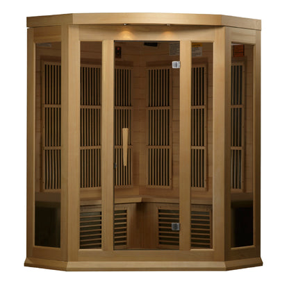 Golden Designs 3 Person Low EMF FAR IR Sauna (MX-K356-01) - MX-K356-01 Hemlock