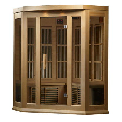 Golden Designs 3 Person Low EMF FAR IR Sauna (MX-K356-01) - MX-K356-01 Hemlock