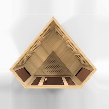 Golden Designs 3 Person Low EMF FAR IR Sauna (MX-K356-01) - MX-K356-01 Hemlock