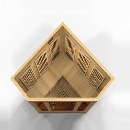 Golden Designs 3 Person Low EMF FAR IR Sauna (MX-K356-01) - MX-K356-01 Hemlock