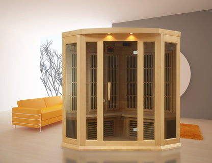 Golden Designs 3 Person Low EMF FAR IR Sauna (MX-K356-01) - MX-K356-01 Hemlock