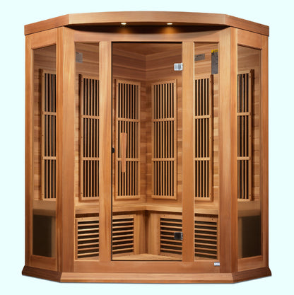 Golden Designs  3 Person Corner Near Zero EMF FAR IR Sauna - MX-K356-01-ZF CED