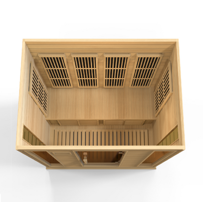 Golden Designs  4 Person Low EMF FAR IR Sauna  - MX-K406-01 Hemlock