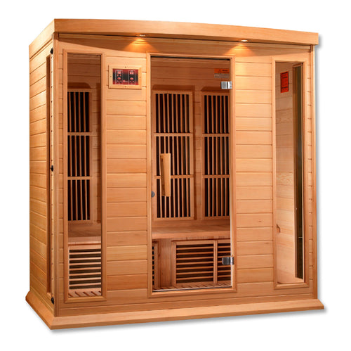 Golden Designs  4 Person Low EMF FAR IR Sauna  - MX-K406-01 Hemlock