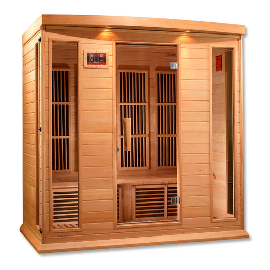Golden Designs  4 Person Low EMF FAR IR Sauna  - MX-K406-01 Hemlock
