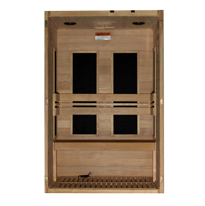 Golden Designs "S-Line" 2 Person Low EMF FAR IR Sauna - MX-S206-01