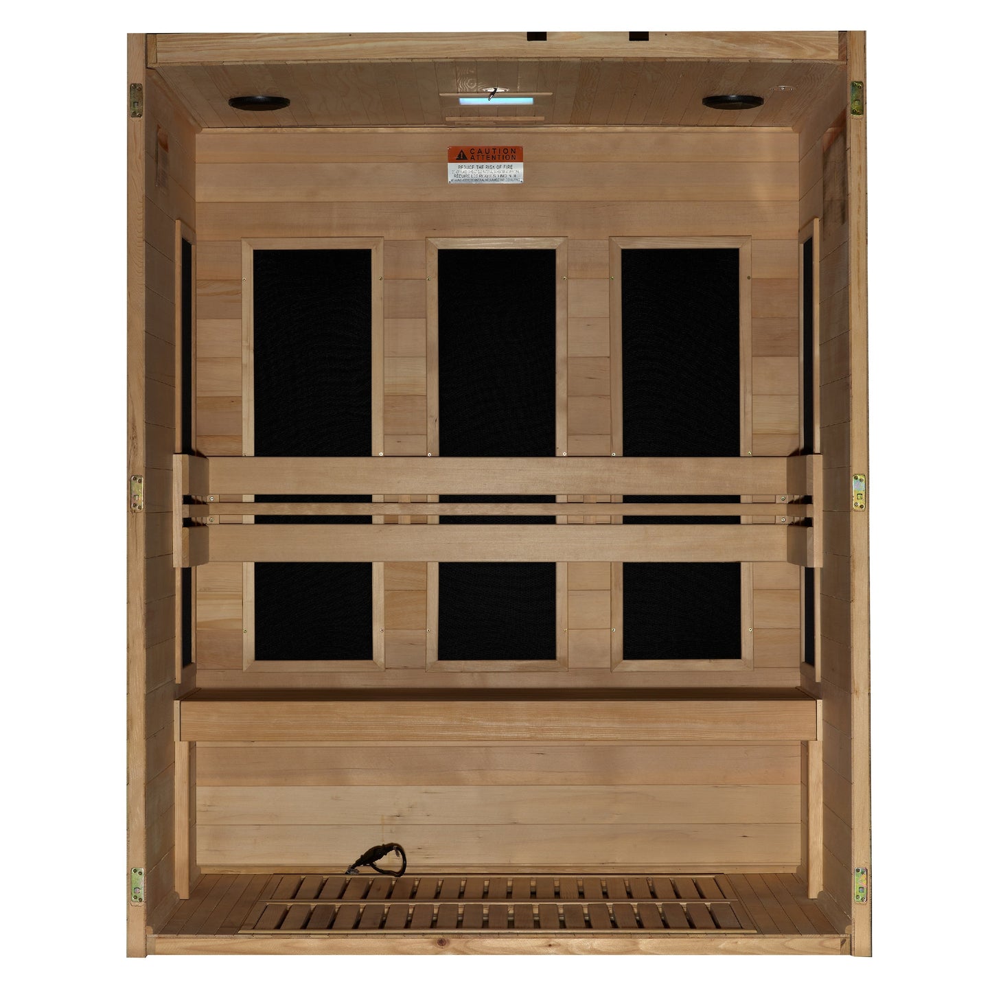 Golden Designs Toscana" 3 Person Ultra Low EMF FAR IR Sauna  - DYN-6315-05 Elite