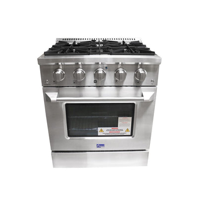 Awoco 30” Freestanding 4 Burners Range with 3.5 cu ft. Convection Oven and 2 Racks - JK30A1-T-NG