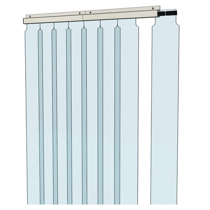 AWOCO Vinyl Strip Curtain Kit 64x90 - Slide-in Strips - Awoco - KSN-STRIPCURTAIN-6490