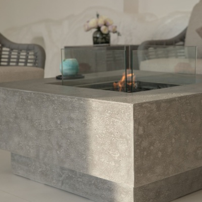 Manhattan Ethanol Fire Table corner Gray