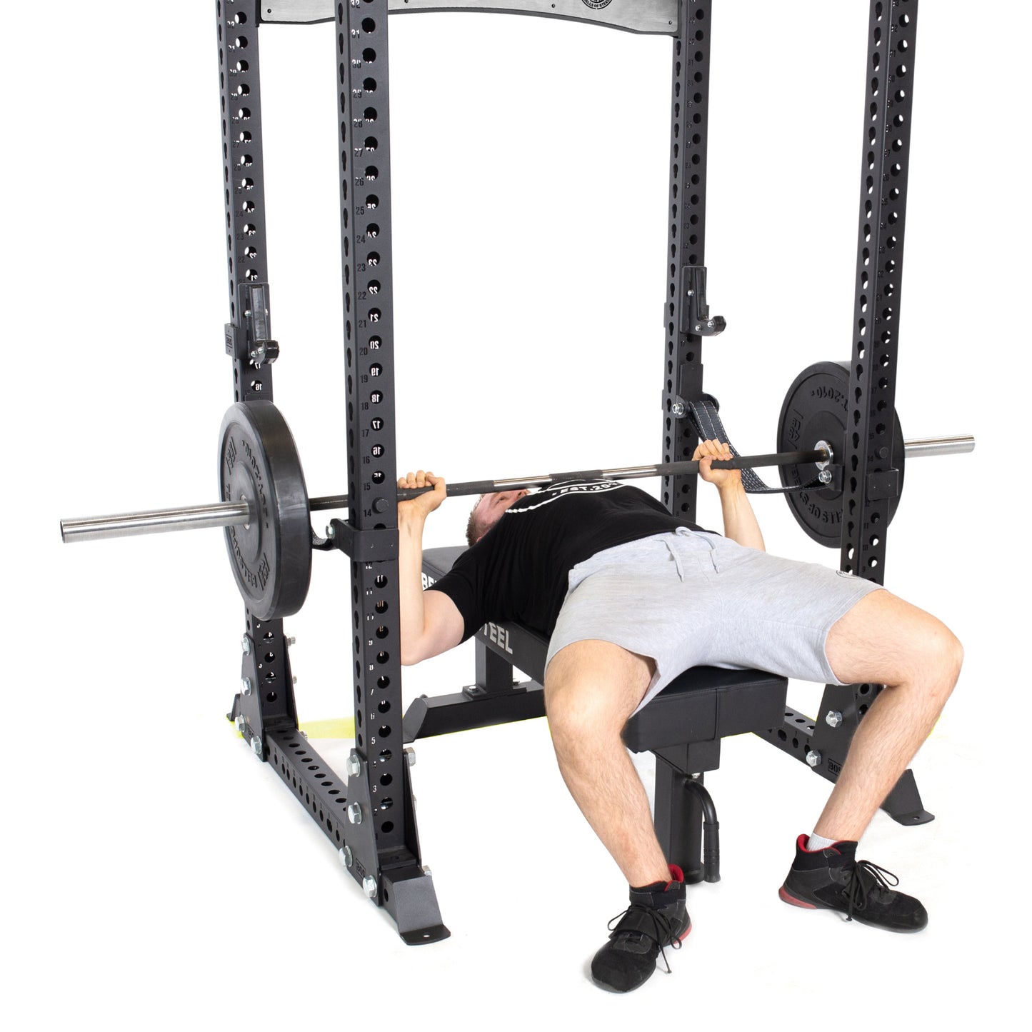 Bells Of Steel Manticore Flat Foot Power Rack - Prebuilt (3" x 3", 1" Holes) - FLT-MTC-PREBLT