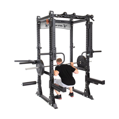 Bells Of Steel Manticore Flat Foot Power Rack - Prebuilt (3" x 3", 1" Holes) - FLT-MTC-PREBLT