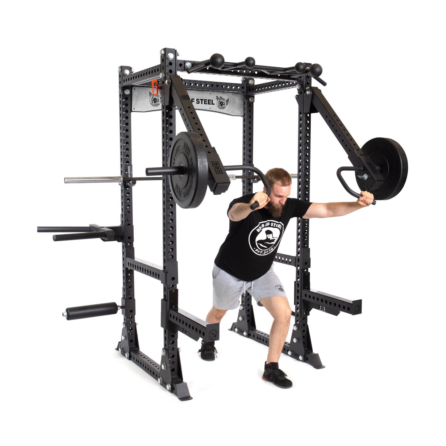 Bells Of Steel Manticore Flat Foot Power Rack - Prebuilt (3" x 3", 1" Holes) - FLT-MTC-PREBLT
