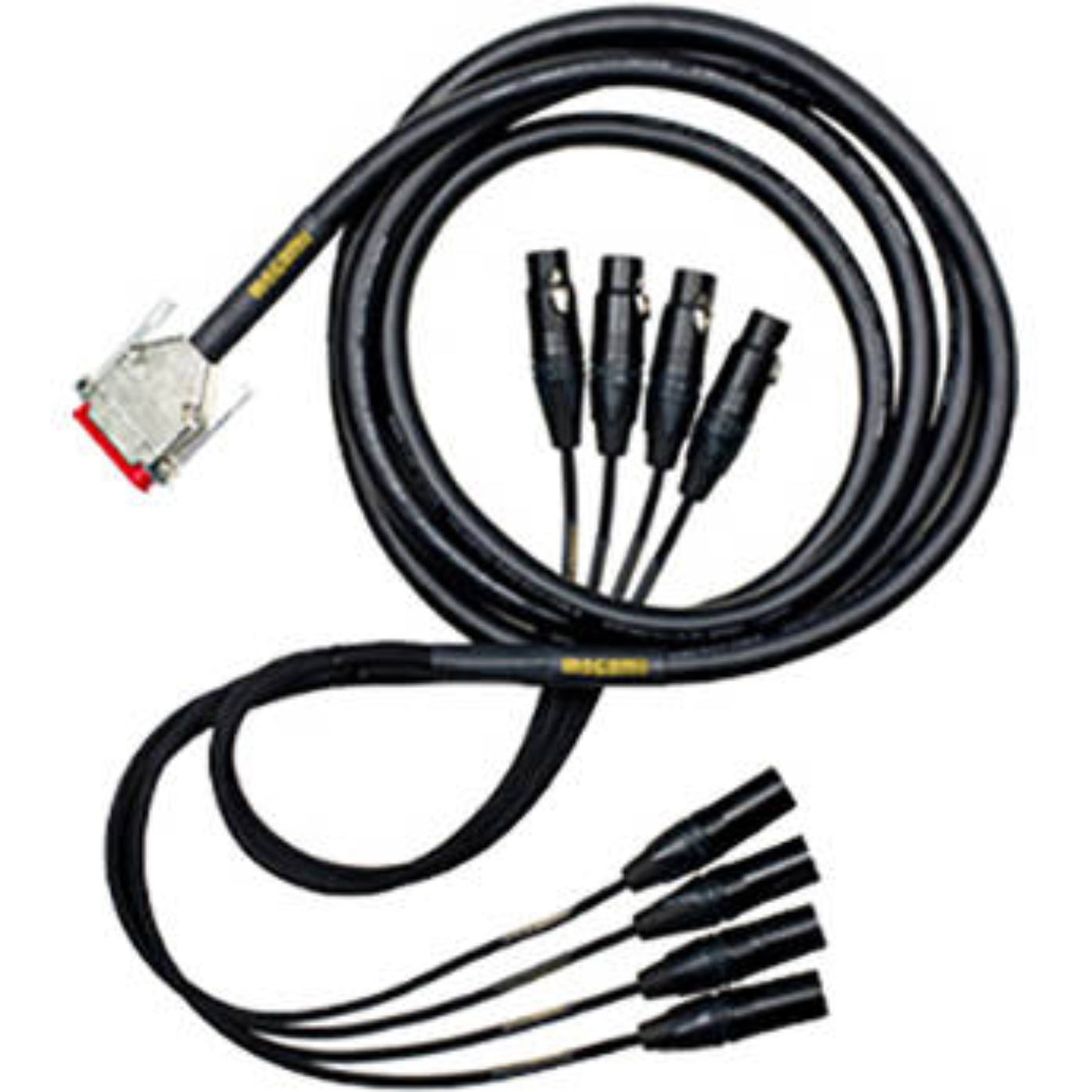 Marshall Electronics to 4 XLR Male & 4 XLR Female 8-Channel Digital AES Cable (5') - DB25