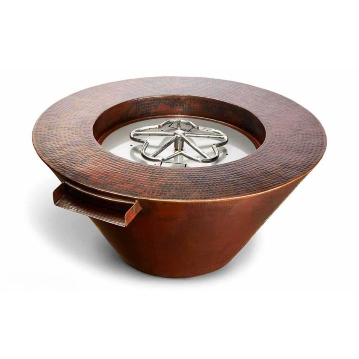 Mesa Round Copper Gas Fire and Water Bowl - MESA32W-MLFPK-NG