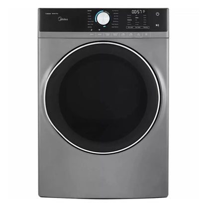 Midea 27 in. 8.0 Cu. Ft. Front Load Gas Dryer in Graphite Silver - MLG52S7AGS