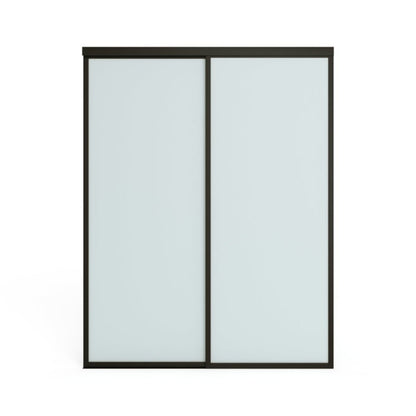 Doors22 80x96 Glass Sliding Closet Door MIlky 2 panels - CLB80x96milky
