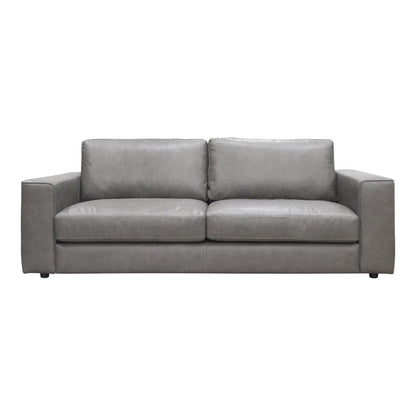 Moe's Home Collection Hansen Leather Sofa Concrete Gray - XQ-1009-15