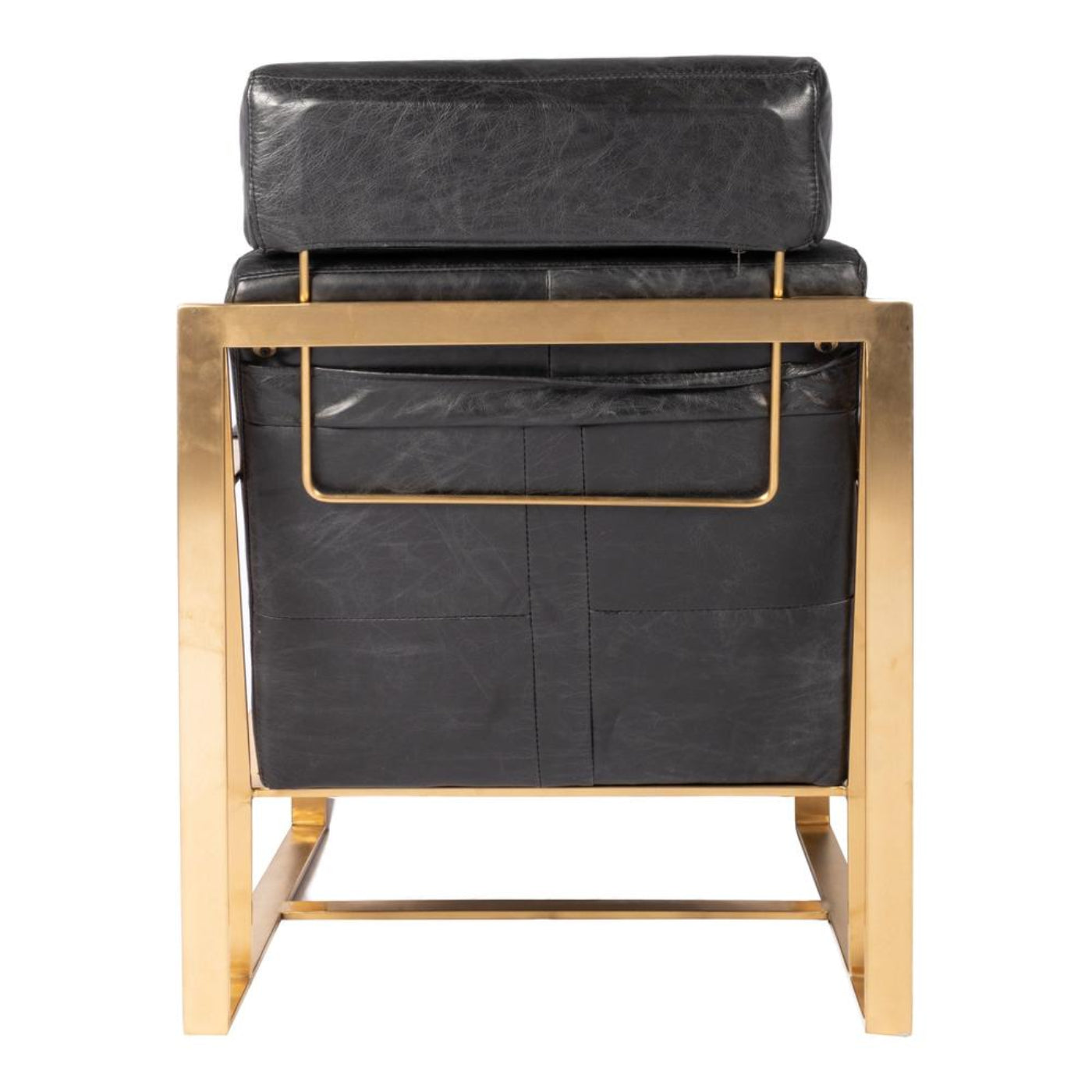 Moe's Home Collection Paradiso Chair Onyx Black Leather - PK-1083-02