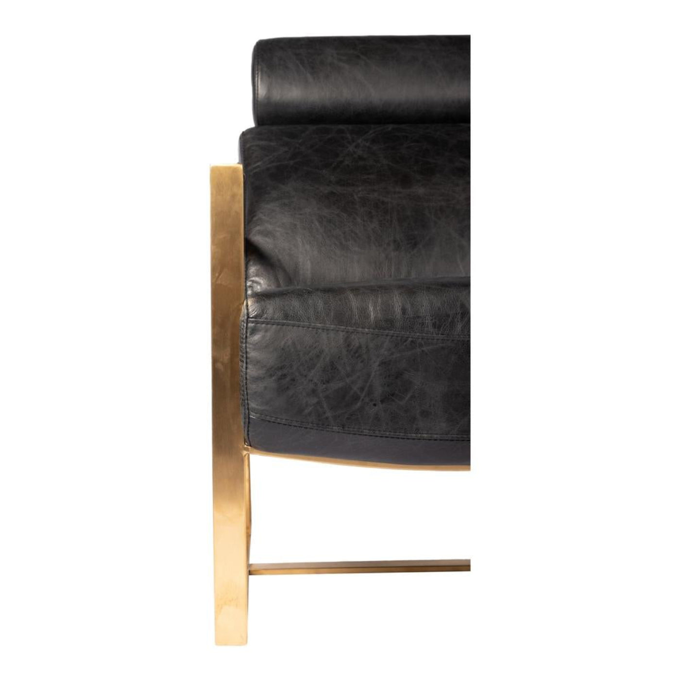 Moe's Home Collection Paradiso Chair Onyx Black Leather - PK-1083-02