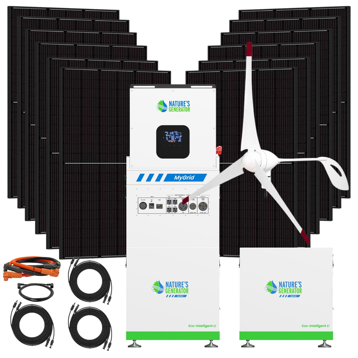 Nature's Generator  MyGrid 10K Solar and Wind Generator for Home - NGMGTNAUWA