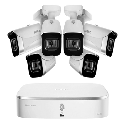 Lorex 6 Camera 8 Channel 4K 2TB 8MP IP Security Surveillance System New - N4K2-86WB