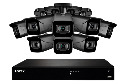 Lorex  16-Channel Fusion NVR System with Eight 4K (8MP) IP Cameras Security Surveillance System New - N4K3-168BB