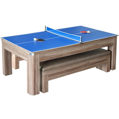 Hathaway Newport 7ft Multi Game Table with Top & Benches - BG2535P