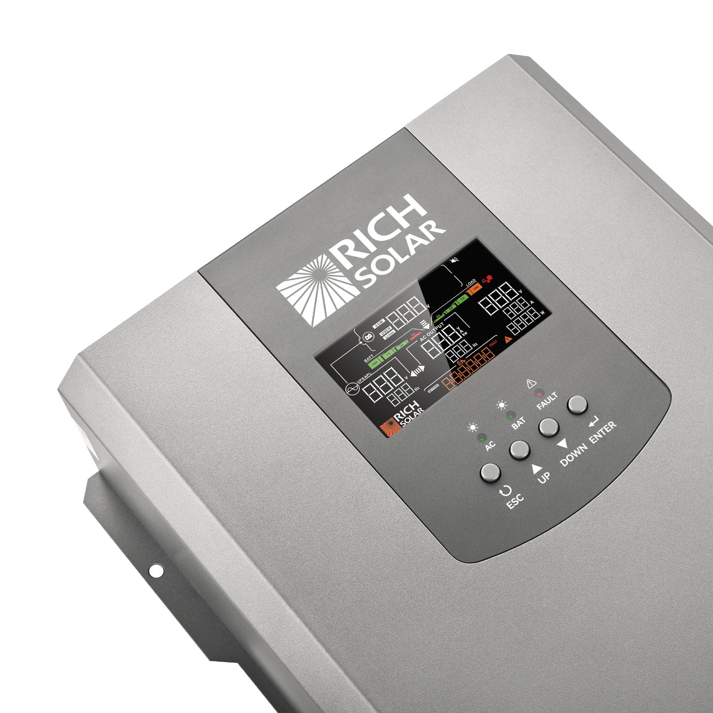 Rich Solar 2K12 | 2000W 12V Pure Sine Wave Inverter with Built-in Transfer Switch | UL458 Certified for RVs, Campers, Trailers, Vans - RS-V2P12TS
