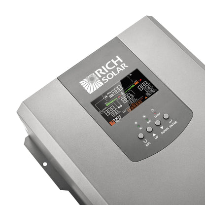 Rich Solar 2K12 | 2000W 12V Pure Sine Wave Inverter with Built-in Transfer Switch | UL458 Certified for RVs, Campers, Trailers, Vans - RS-V2P12TS