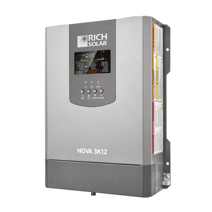Rich Solar 3K12 | 3000W 12V Pure Sine Wave Inverter with Built-in Transfer Switch | UL458 Certified for RVs, Campers, Trailers, Vans - RS-V3P12TS