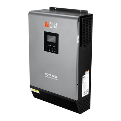 NOVA MAX 3K | 3000 Watt (3kW) 24 Volt Off-Grid Hybrid Solar Inverter | Powerful 3000W 24V Hybrid Inverter for RVs, Trailers, Campers, Vans, Trucks, Overlanders, Boats | #1 Ranked 24V Hybrid Inverter - RS-H3024