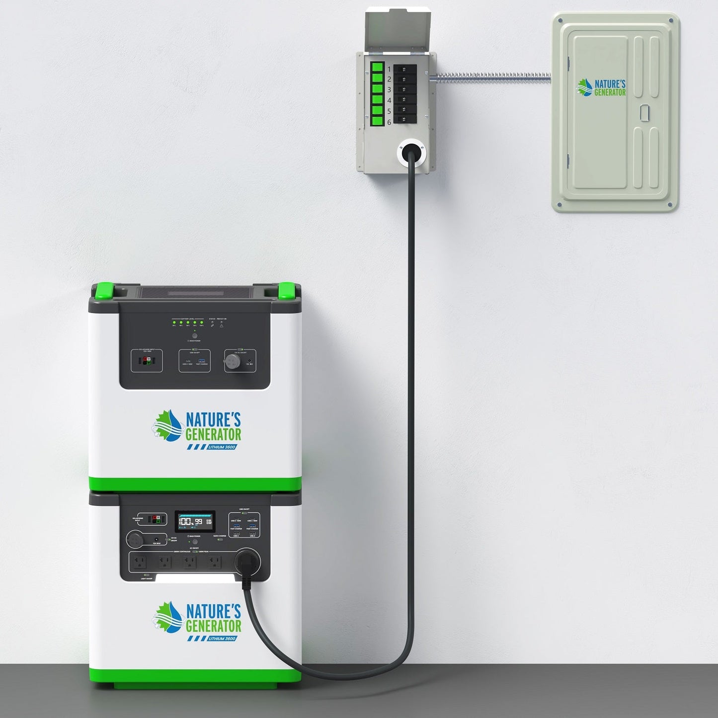 Nature's Generator Lithium 3600 Solar Generator - NGL36AUF2