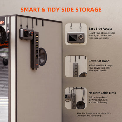 Smart Hydroponic DWC Grow Tent Kit – 4-Bucket System with New SF2000 200W LED, 4” Inline Fan, 2 Clip Fans, GGS Power Strip, WiFi-Integrated Controls for Automated Lighting, Ventilation &amp; Circulation, and Environmental Sensors